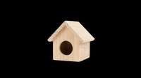 Wooden birdhouse isolated on transparent background, ready for design use. Great for clipart, stickers, t-shirt design, print on demand, and sublimation projects.