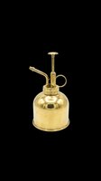 Vintage brass plant mister with pump sprayer, isolated on transparent background. Ready for clipart, print-on-demand, t-shirt design, stickers, and sublimation projects.