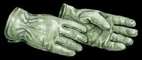 Pair of green leather gloves isolated on transparent background, watercolor style clipart for t-shirt design, stickers, print on demand, and sublimation projects.