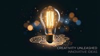 Glowing vintage light bulb with brain circuit pattern base representing creativity and innovation on dark background with bokeh lights.