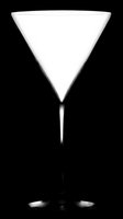 Empty martini glass isolated on transparent background, ready for beverage design, bar graphics, restaurant menus, cocktail illustrations, print-on-demand products, and digital hospitality designs.