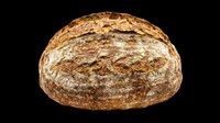 Artisan sourdough bread loaf with crusty scored top, isolated on transparent background. Ready for bakery menus, food packaging, recipe blogs, print-on-demand products, and culinary design projects.