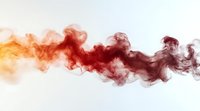 Abstract colorful smoke cloud with flowing red orange and purple hues on white background for creative design projects and artistic compositions.