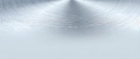 Brushed metal surface with radial circular pattern and reflective shine for industrial design backgrounds.