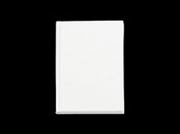 Blank closed book with white cover isolated on transparent background, ready for design use on t-shirts, clipart, stickers, and print-on-demand products.