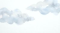 Soft gray watercolor clouds on white background creating dreamy sky atmosphere for artistic projects and design elements.