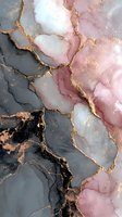 Luxurious marble texture with rose gold veining in pink and gray tones for elegant interior design and sophisticated branding projects.