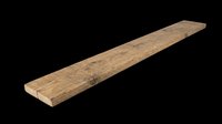 Rustic wooden plank isolated on transparent background, ready for design use in t-shirts, clipart, stickers, print-on-demand products, and sublimation projects.