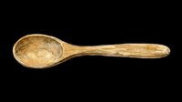 Wooden spoon with natural grain texture, isolated on transparent background, ready for kitchen design, cooking clipart, recipe graphics, t-shirt designs, and print-on-demand products.