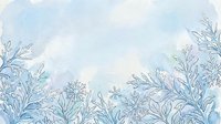 Watercolor botanical border with delicate blue and purple wildflowers and foliage on white background, isolated design element for invitations, cards, and creative projects.