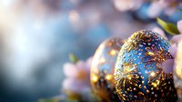 Ornate Christmas bauble with intricate gold snowflake pattern against blurred festive background with soft bokeh lights and delicate winter decorations.
