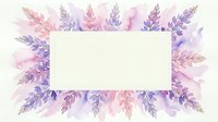 Watercolor lavender frame with blank space for text. Floral border in purple and pink tones for wedding invitations, greeting cards and romantic designs.