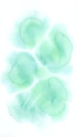 Soft mint green watercolor blobs with organic flowing shapes on white background for artistic design projects and creative layouts.