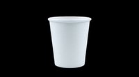 Blank white disposable cup isolated on transparent background, ready for branding, mockups, print-on-demand products, t-shirt designs, sublimation, stickers, and clipart applications.