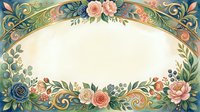 Watercolor floral frame with roses, leaves, and golden ornaments on a cream background, perfect for wedding invitations and greeting cards.
