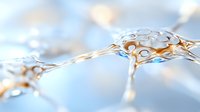 Clear water splash with bubbles and droplets creating dynamic motion against soft blurred background for refreshing beverage and purity concepts.