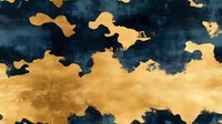 Dark navy blue and gold abstract background with flowing organic shapes and textured metallic effect creates luxurious artistic pattern for elegant design projects.
