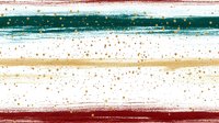 Festive watercolor stripes in red, green, gold and white with splattered gold dots create modern holiday pattern. Seamless horizontal brush strokes for seasonal designs.
