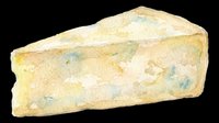 Wedge of aged blue cheese with white and blue veining, isolated on transparent background, ready for culinary design, food packaging, restaurant menus, print-on-demand products and digital food illustrations.