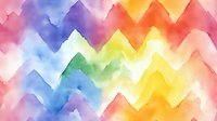 Vibrant watercolor chevron pattern with rainbow colors flowing from purple and blue to green, yellow, and orange in a seamless zigzag design.