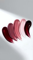 Colorful lipstick swatches in pink and red tones on white background for beauty and cosmetics marketing materials.