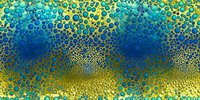 Abstract dotted pattern with blue and yellow gradient circles creating flowing organic texture for modern digital backgrounds and contemporary design projects.