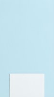 Blank white paper sheet on soft blue background, isolated mockup for design, branding, and marketing presentations.
