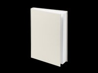 Blank white hardcover book isolated on transparent background, ready for mockup, clipart, t-shirt design, stickers, print on demand, and sublimation projects.