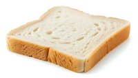 Fresh white bread slice isolated on white background ready for breakfast sandwich making and culinary design projects.