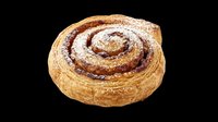 Cinnamon swirl pastry roll isolated on transparent background, ready for t-shirt designs, clipart, stickers, print-on-demand products, and sublimation projects.