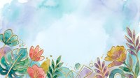 Watercolor botanical border with colorful succulents and flowers on soft pastel background, isolated design element for invitations, cards, and creative projects.