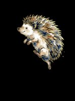 Adorable hedgehog illustration isolated on transparent background, ready for t-shirts, stickers, clipart, print-on-demand products, and sublimation designs.