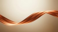 Smooth copper ribbon flowing across neutral background, ideal for luxury branding, cosmetics packaging, and elegant design projects.