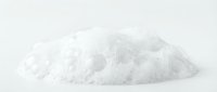 White granulated sugar pile on clean background for cooking and baking ingredients in kitchen recipes and food preparation concepts.