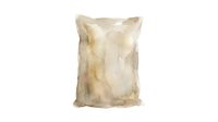 Crumpled plastic bag isolated on white background, suitable for packaging design, environmental awareness graphics, and waste management educational materials.