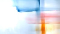 Ethereal abstract background with flowing blue, orange and pink gradient shapes creating soft atmospheric layers and gentle color transitions.