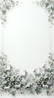Elegant botanical frame with goats, ivy leaves, and wildflowers on white background. Isolated design template for invitations, greeting cards, posters, and social media graphics.
