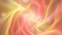 Abstract swirling energy waves in warm golden pink tones with soft glowing light effects creating dynamic flowing motion background.