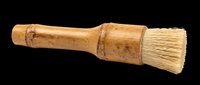 Bamboo handle calligraphy brush with natural bristles, isolated on transparent background. Great for T-shirt designs, stickers, clipart, sublimation, and print on demand projects.
