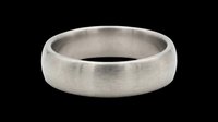 Silver band ring isolated on transparent background, ready for jewelry design, e-commerce, product mockups, print-on-demand catalogs, and digital retail applications.