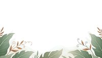 Elegant botanical frame with green leaves and brown branches on white background for wedding invitations and greeting cards.