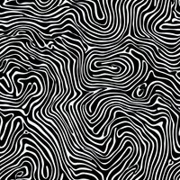 Abstract black and white wavy lines creating organic topographic pattern. Seamless repeating design for fabric, wallpaper and surface patterns.