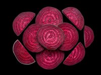 Sliced beetroot isolated on transparent background, ready for culinary design, recipe graphics, food packaging, print-on-demand products, and digital cooking content.