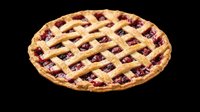 Cherry lattice pie isolated on transparent background, ready for t-shirt design, clipart, stickers, print on demand, and sublimation projects.