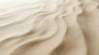 Soft beige sand dunes with natural wind-carved ripples and flowing curves creating abstract desert landscape texture for backgrounds and nature designs.