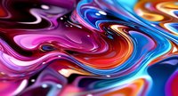 Vibrant abstract fluid art with swirling colors in purple, blue, orange and pink creating dynamic flowing patterns for modern digital design backgrounds.