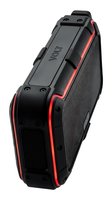 Gaming shoulder bag with red accent stripes and mesh panels, isolated on white background, ready for product design and e-commerce use.