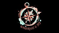 Watercolor compass with wanderlust and joy lettering, isolated on transparent background. Great for travel t-shirts, stickers, print on demand, and sublimation designs.