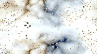 Abstract luxury background with gold glitter confetti on white and blue marble texture. Elegant festive design for wedding invitations or premium packaging.