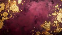 Abstract burgundy background with gold leaf texture and grunge effects creates luxurious artistic composition for elegant design projects and high-end branding materials.